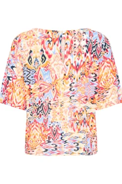 Blouse with short sleeve