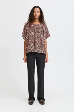 IHSAFARY Blouse with short sleeve