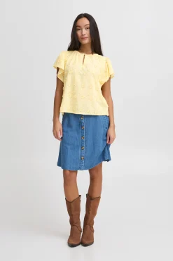 IRLIANE Blouse with short sleeve